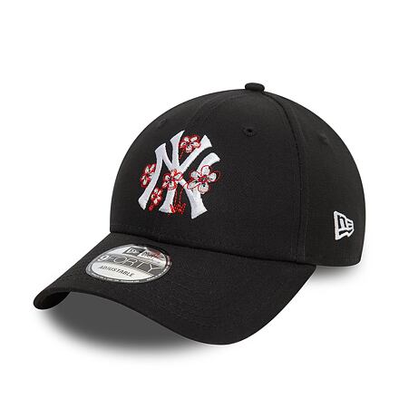 Шапка с козирка New Era 9FORTY MLB Flower New York Yankees Black / White Черно | 60435014