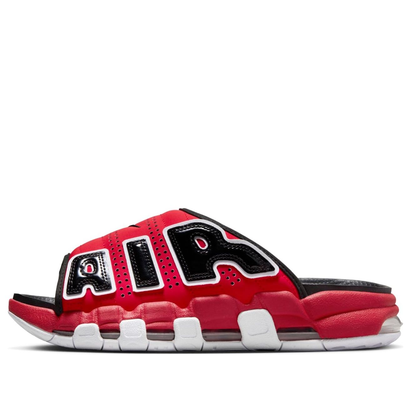 Кецове и обувки Nike More Uptempo 'Bulls' Slides Червено | FJ6036-600, 0