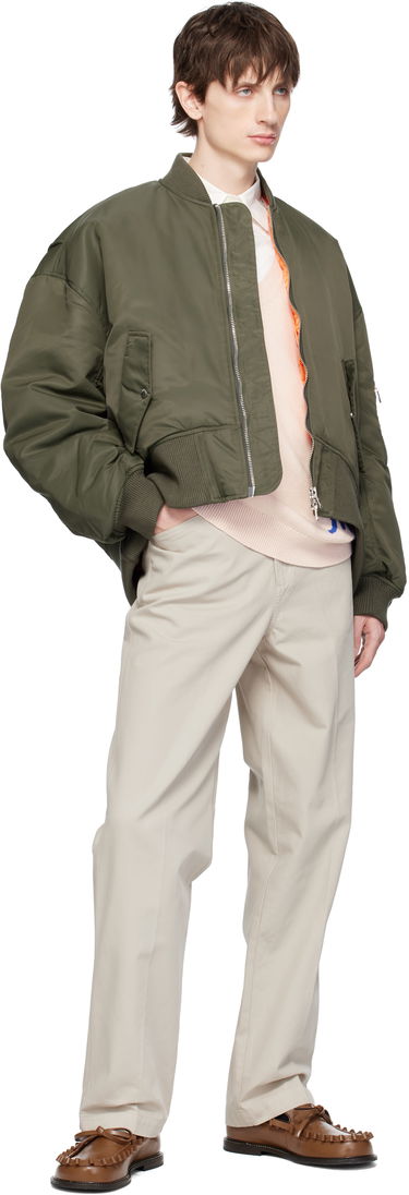 Яке бомбър JW Anderson JW Anderson Oversized Bomber Jacket with Curved Hem Зелено | JK0357-PG1696, 3