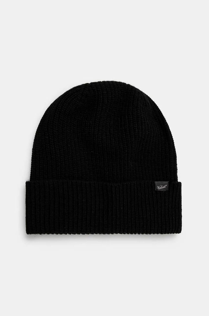 Шапка WOOLRICH Knitted Ribbed Beanie Черно | CFWOAC0331MRUF0659.UF06