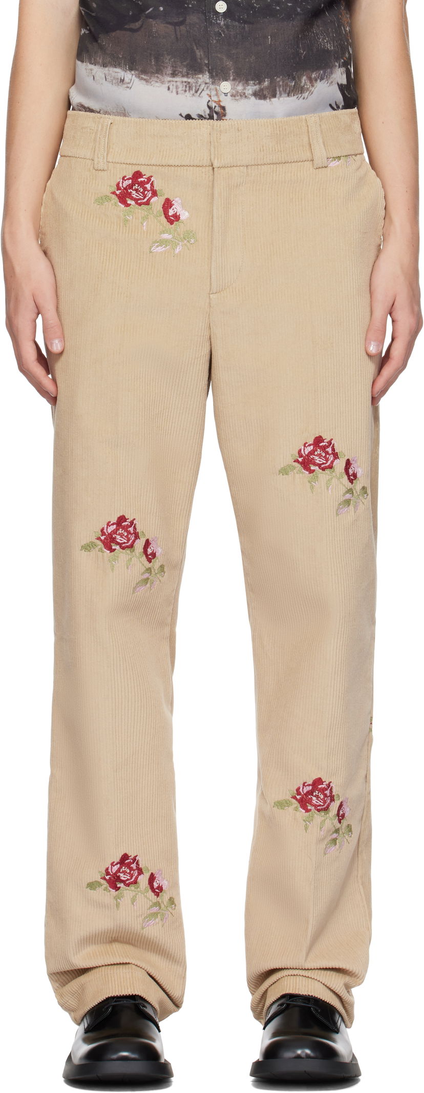 Панталони Soulland Floral Embroidered Trousers Бежово | 41022-1211