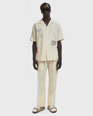 Панталони Edmmond Studios Marvin Linen Casual Pants Бежово | 125-50-08060, 1