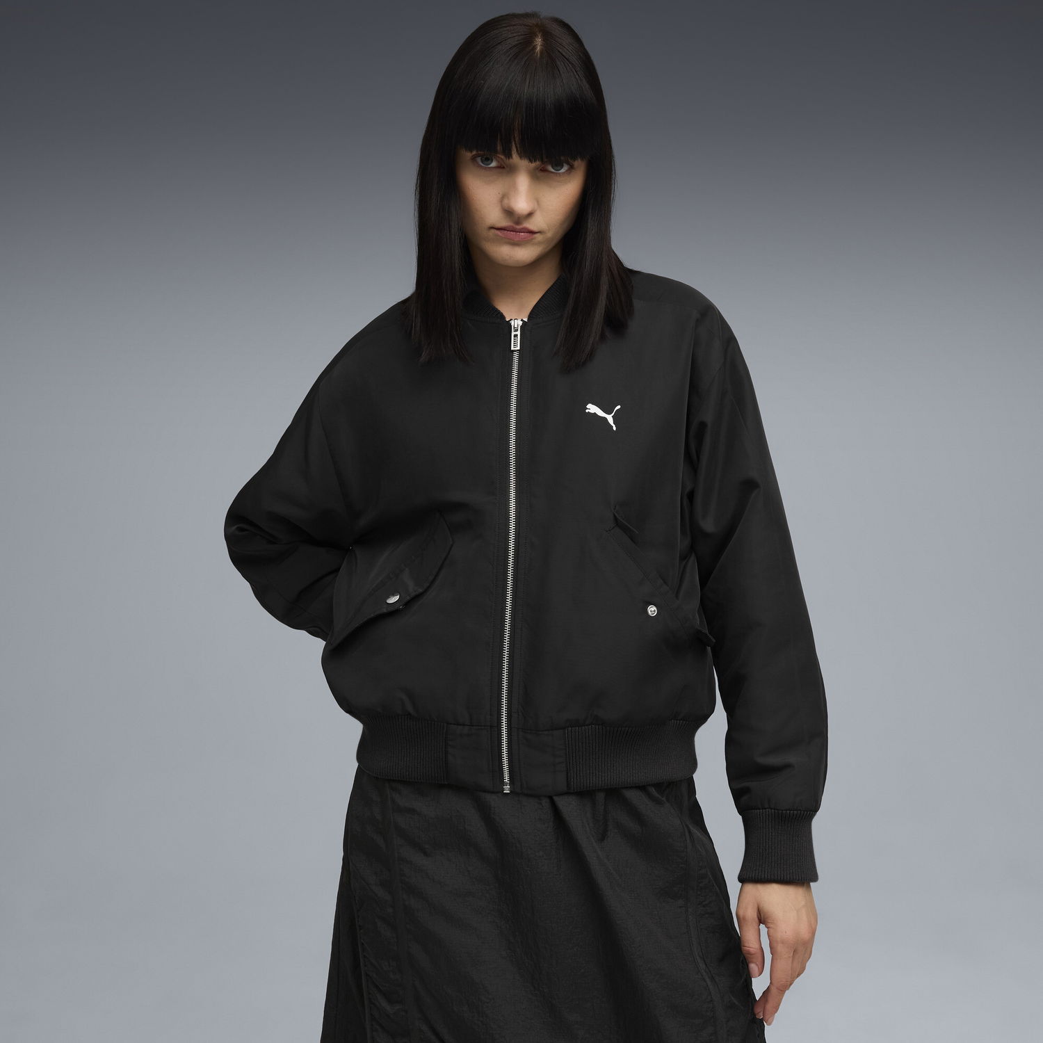 Яке бомбър Puma Women's T7 Satin Bomber Jacket Черно | 632168_01, 0