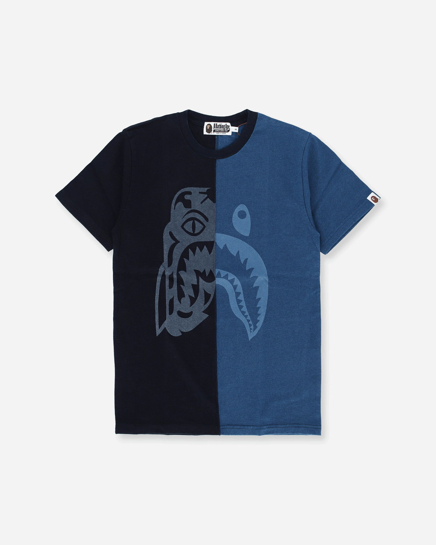 Тениска BAPE Half Tiger Shark T-Shirt Тъмно синьо | 1G20109022 001, 0