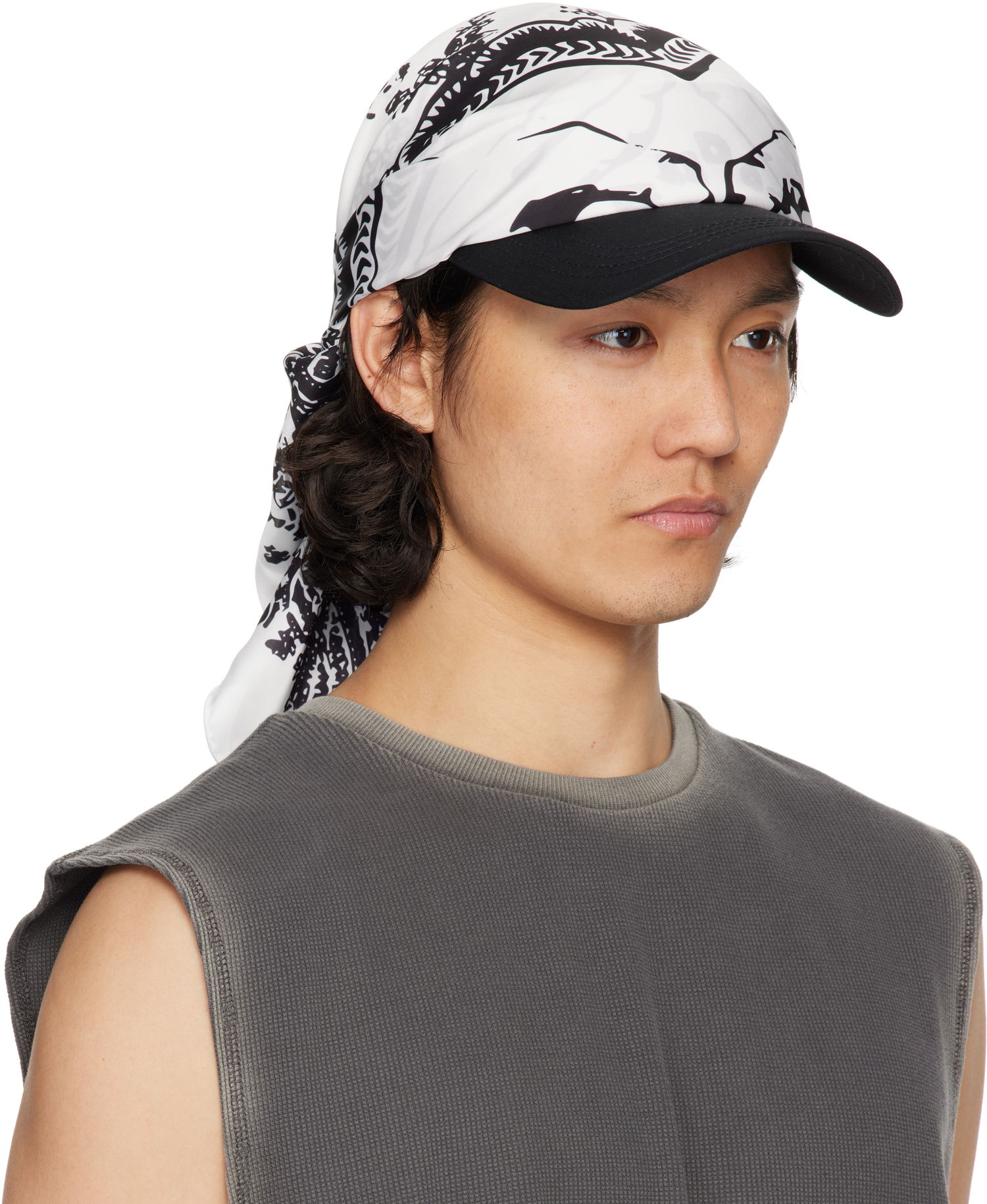 Шапка с козирка We11done We11done Bandana Scarf Cap Черно | WD-AH1-25-435-U-WH, 1