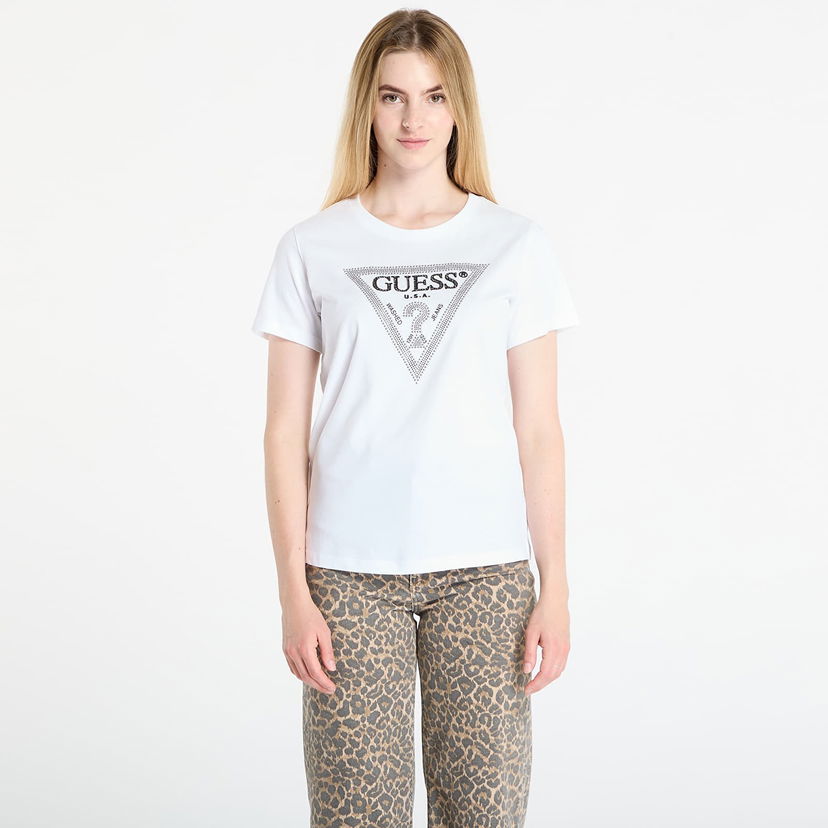 Тениска GUESS GUESS Krystal Triangle Tee Бяло | W5BI18I3Z14-G011