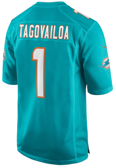 Фланелка Nike NFL Miami Dolphins Home Game Jersey Tua Tagovailoa 1 Тюркоазено | 67NM-MDGH-9PF-2NL, 2