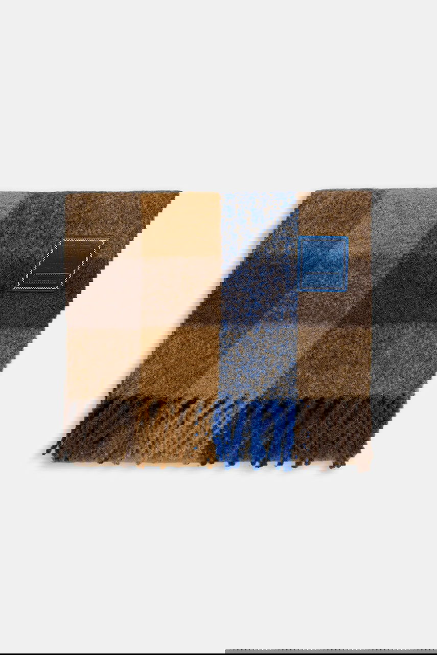 Шал ADER ERROR Plaid Wool Blend Muffler with Fringes Многоцветен | BO01FWAC0405BR, 1