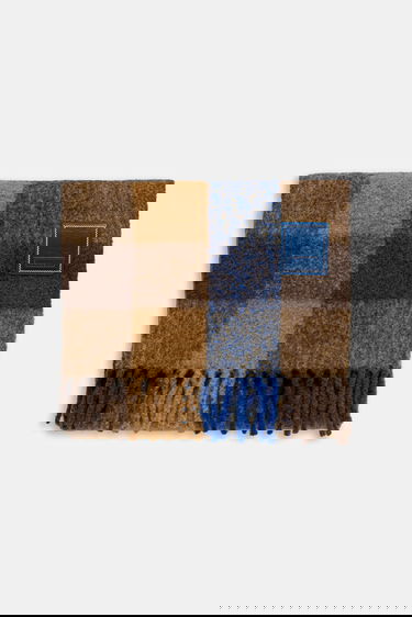 Шал ADER ERROR Plaid Wool Blend Muffler with Fringes Многоцветен | BO01FWAC0405BR, 1