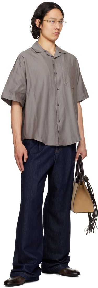 Риза AMI AMI Paris Cotton Boxy Shirt Сиво | HSH236.CO0099, 3