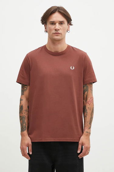 Тениска Fred Perry Crew Neck T-Shirt With Print Кафяво | M1600.W52, 0