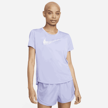 Тениска Nike Swoosh Running Tee Лилаво | DM7777-569, 0