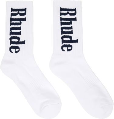 Чорапи Rhude Rhude RH Vertical Logo Socks Бяло | RHPS25SO02117, 0