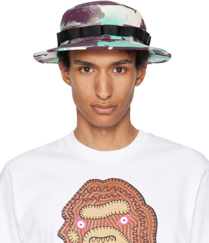 Шапка BAPE A Bathing Ape Map Camo Military Bucket Hat Многоцветен | 001HTL301003M
