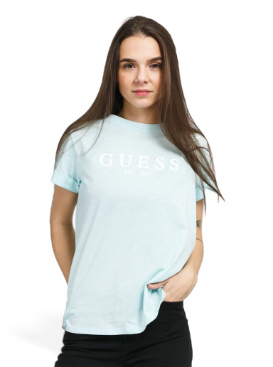 Тениска GUESS Roll Cuff Tee Синьо | W0GI69R8G01-G7GB