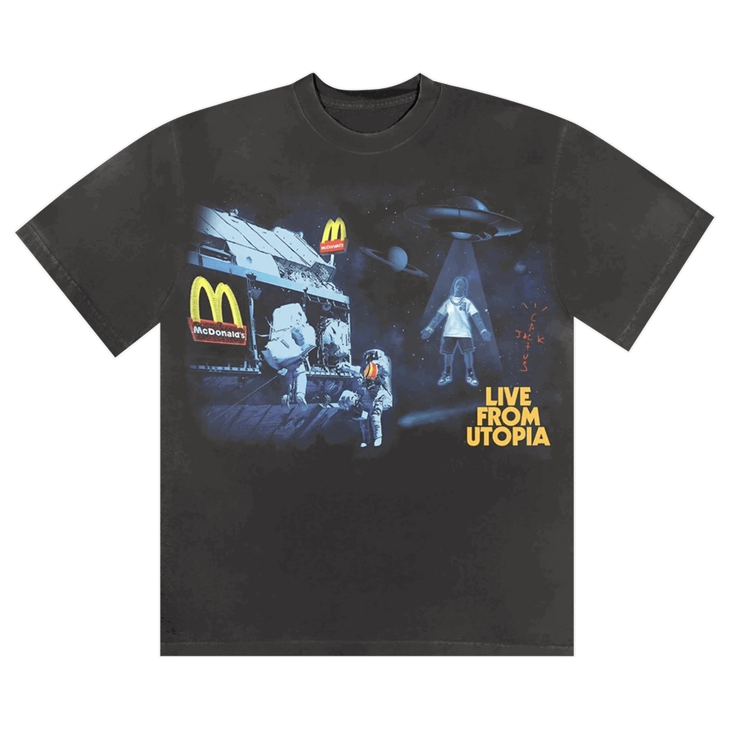 Тениска Cactus Jack by Travis Scott McDonald's x Live From Utopia T-Shirt Черно | CJMD SS38 BLAC, 0