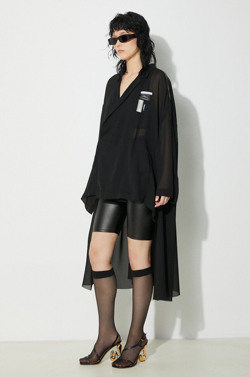 Риза UNDERCOVER Undercover Asymmetric Sheer Shirt Черно | UC1D1304.2, 0