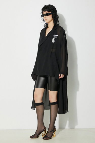 Риза UNDERCOVER Undercover Asymmetric Sheer Shirt Черно | UC1D1304.2, 0