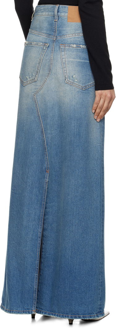 Пола Maison Margiela MM6 Maison Margiela Twisted Maxi Denim Skirt Синьо | S52MI0016 M30016, 2