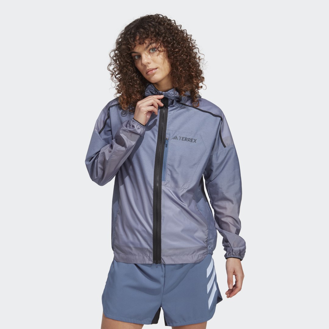 Яке adidas Performance Terrex Agravic Windweave Trail Running Jacket Синьо | HT9407, 0