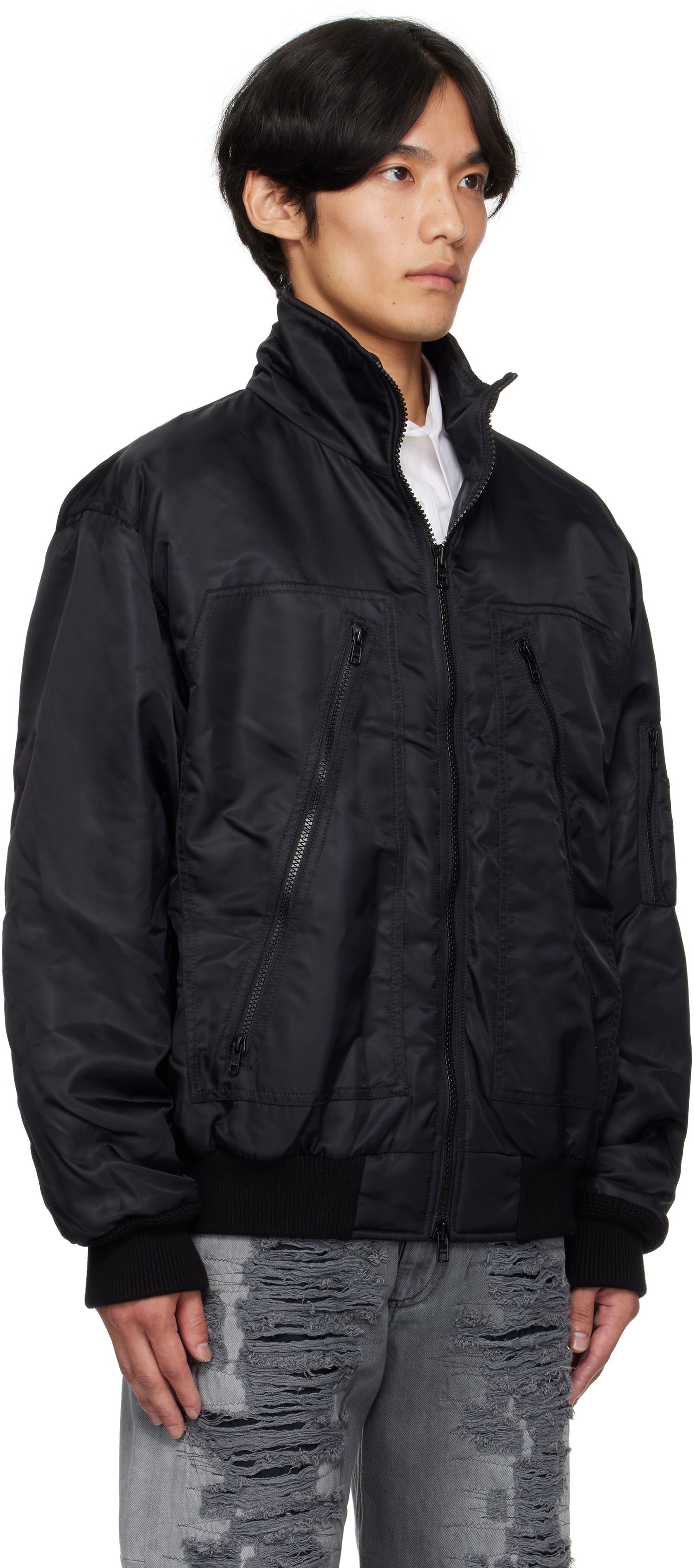 Яке бомбър Maison Margiela MM6 Maison Margiela Sports Bomber Jacket Черно | SH0AM0053 M35257, 1
