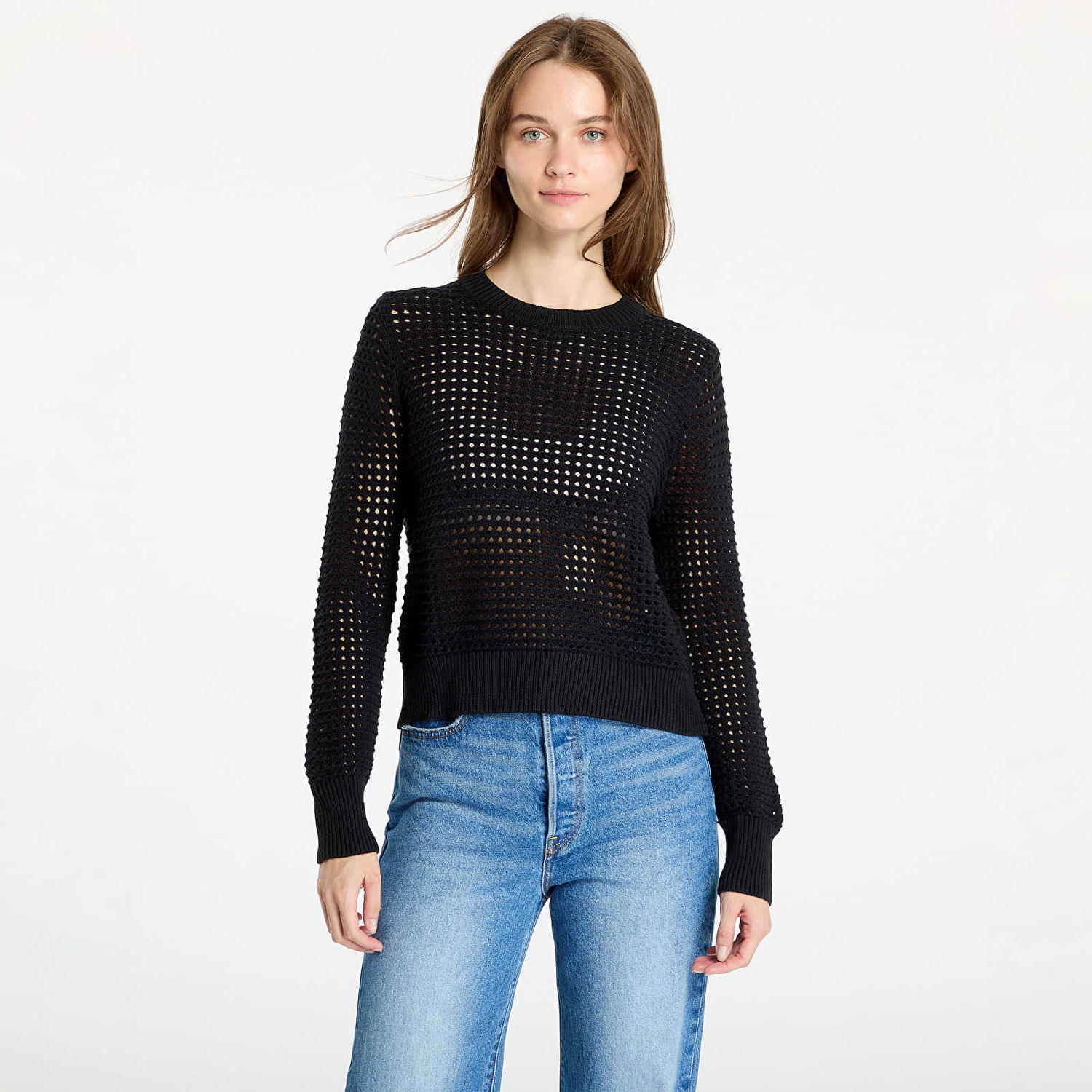 Пуловер Levi's Superbloom Crochet Long Sleeve Top Black Черно | A8889-0001, 0