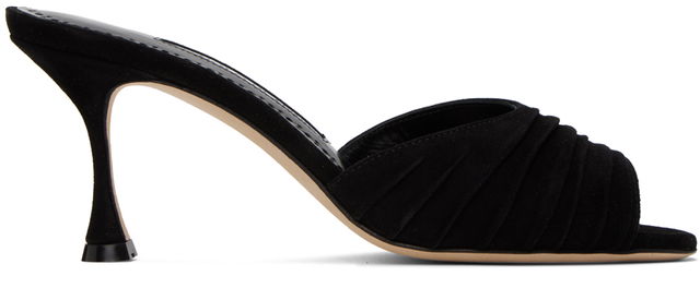 Manolo Blahnik Pirua Suede Heeled Mules