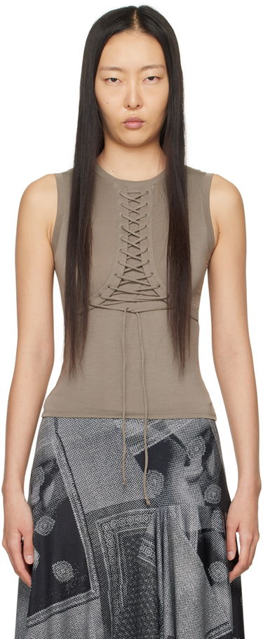 Потник Miaou Miaou Zora Lace-Up Tank Top Кафяво | 7127TJBFOX, 0