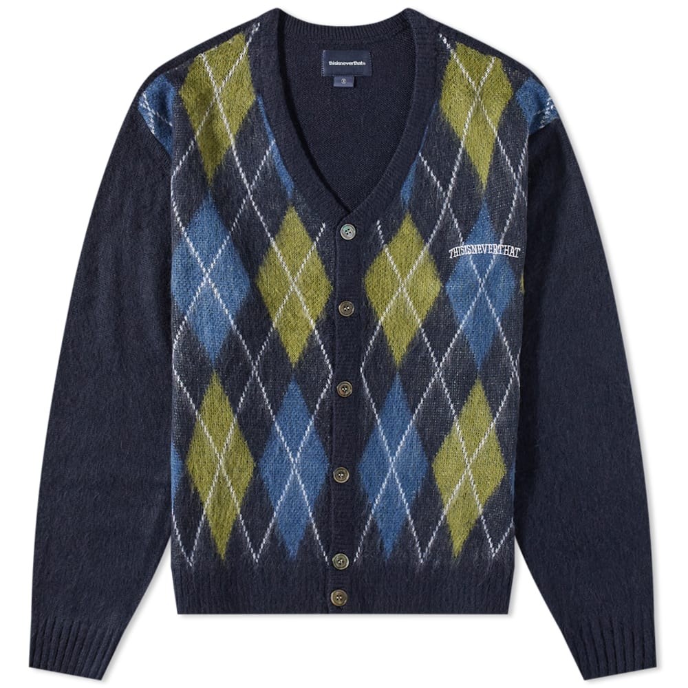 Пуловер thisisneverthat Argyle Cardigan Тъмно синьо | TN223KKNCK01-NV, 0