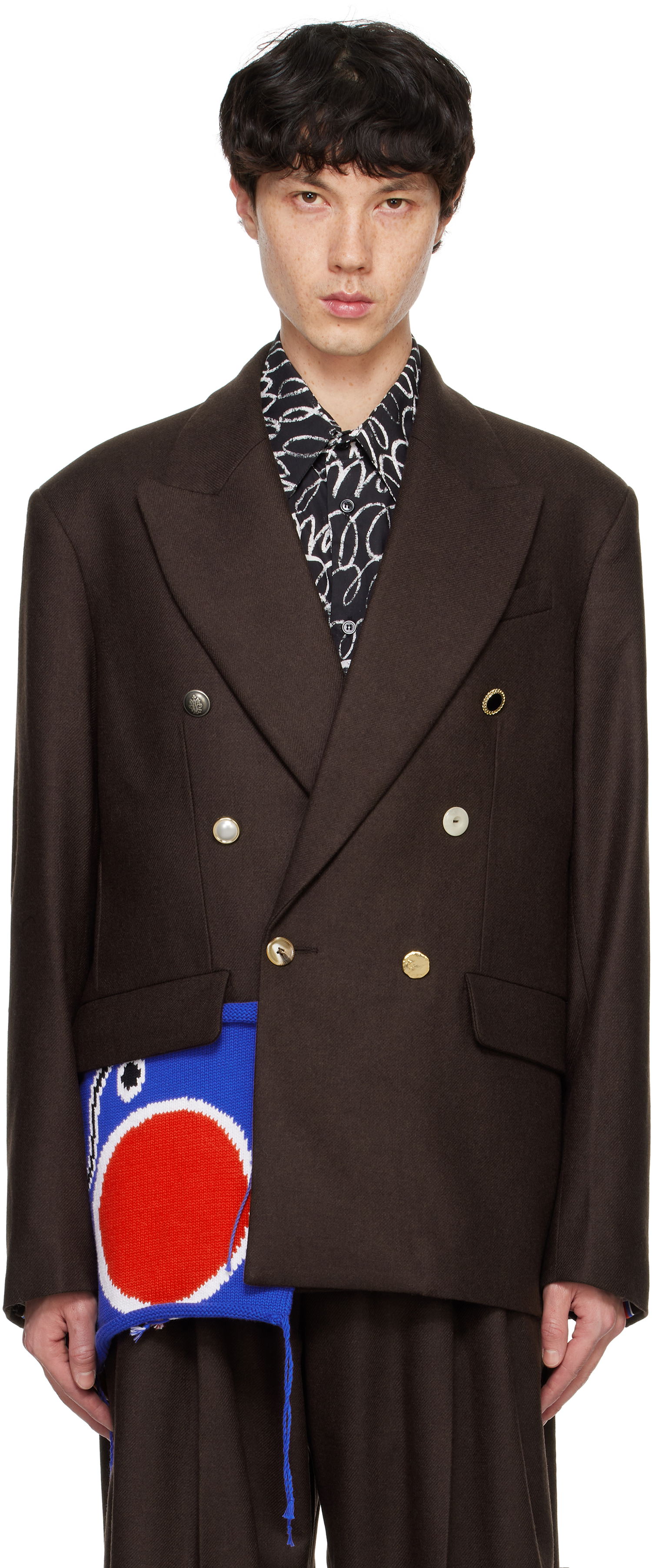 Риза Charles Jeffrey Loverboy Double-Breasted Blazer Черно | 41020101, 0