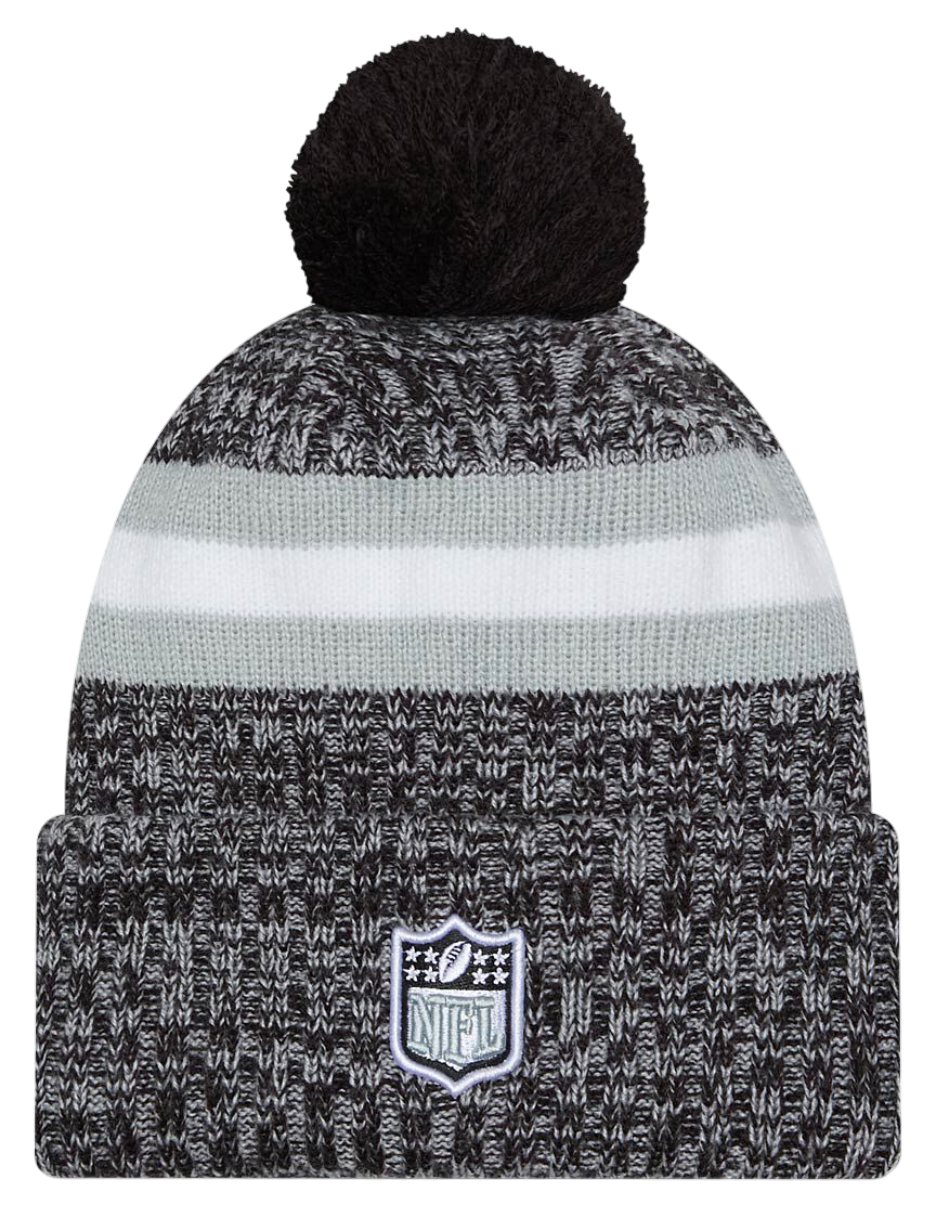 Шапка New Era New Era Las Vegas Raiders Knit Beanie with Pom Сиво | 60407594-60407594, 1