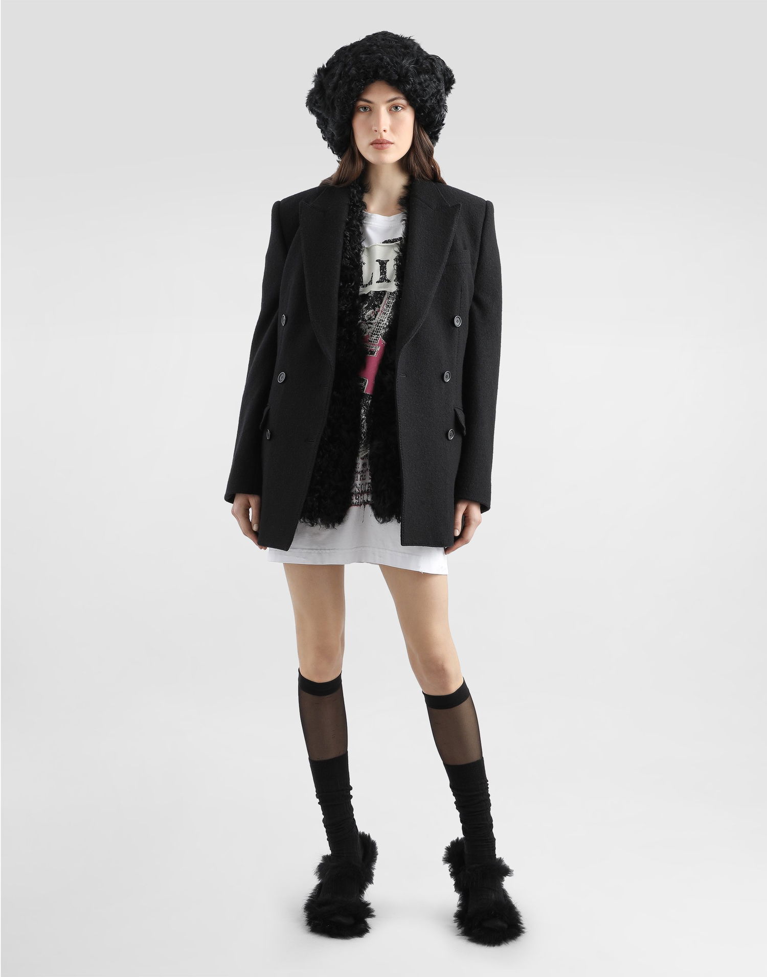 Яке Dolce & Gabbana Dolce & Gabbana Double-Breasted Wool Jacket Черно | F29UBTHU2BBN0000, 1