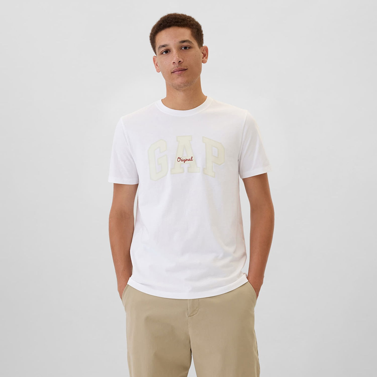 Тениска GAP T-shirt Logo Tee Optic White S Бяло | 542246-01, 0
