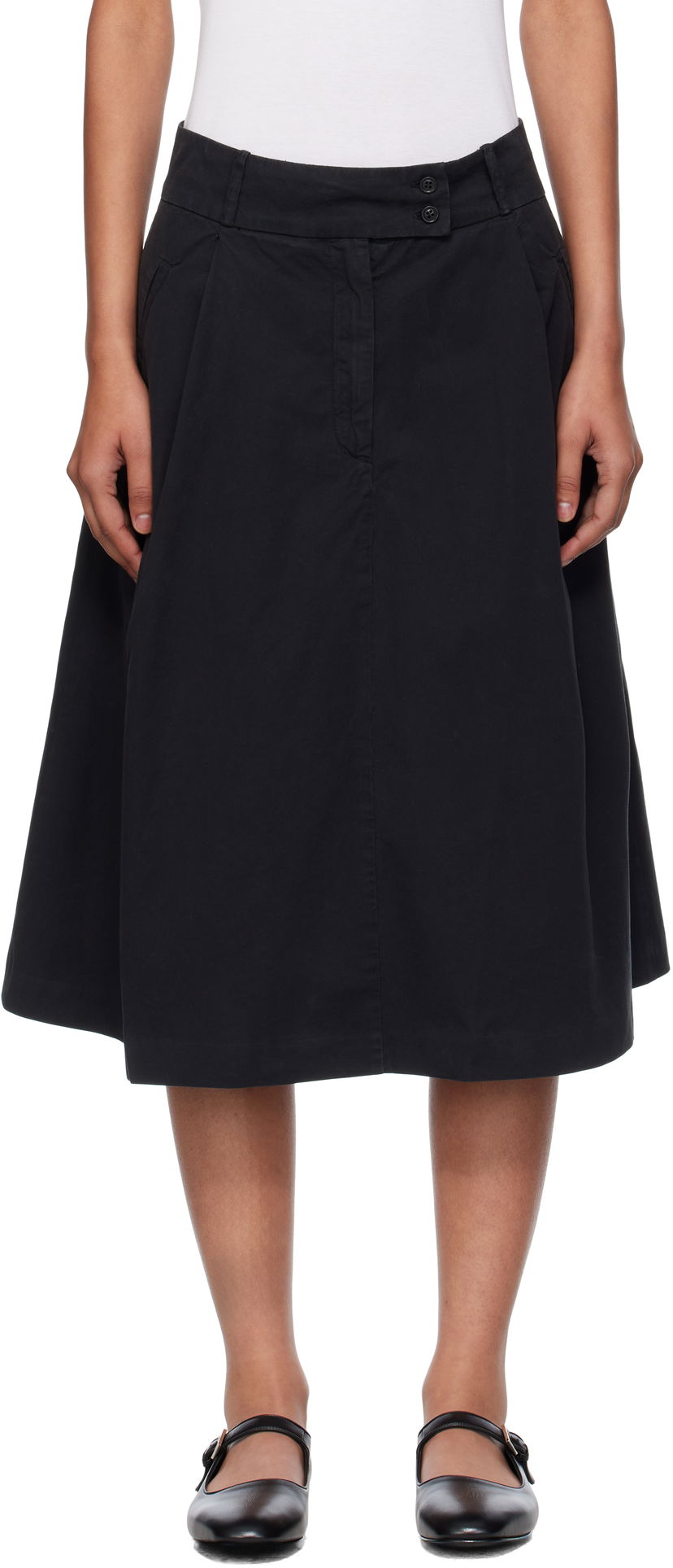 Пола A.P.C. A.P.C. Deborah Midi Skirt Черно | COHKU-F06453