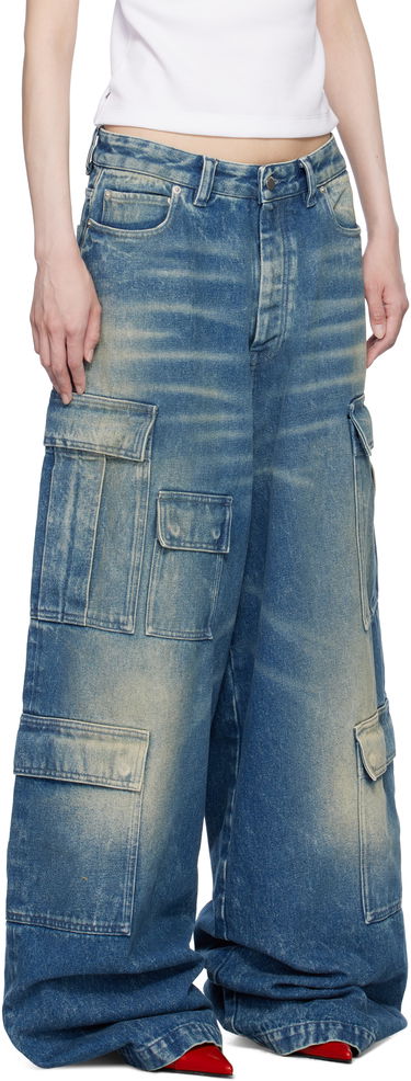 Карго панталони Ambush Vintage Wash Denim Cargo Pants Синьо | BWYB003F24DEN0014400, 1