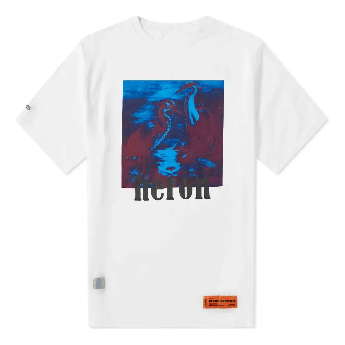 Тениска HERON PRESTON Heron Preston Heron Graphic Print T-Shirt Бяло | HMAA001S196320380188, 0