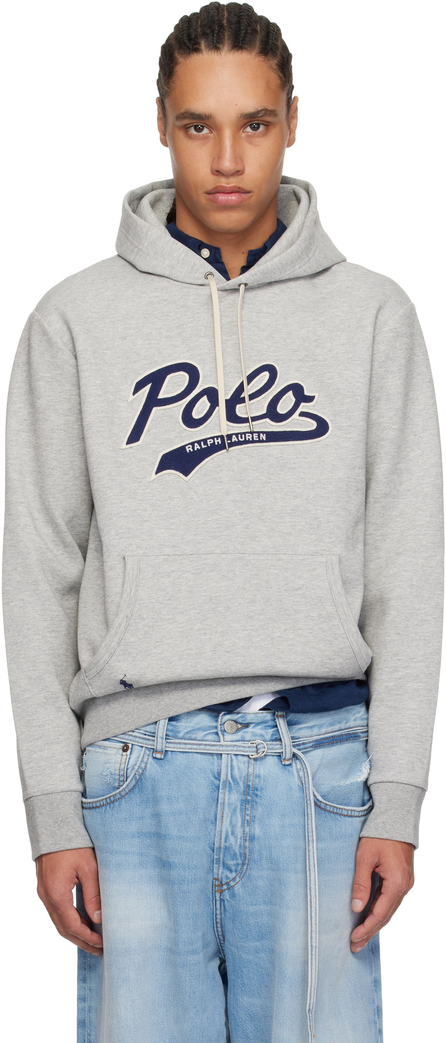 Суитчър Polo by Ralph Lauren Ralph Lauren Double-Knit Logo Hoodie Сиво | 710964476002, 0