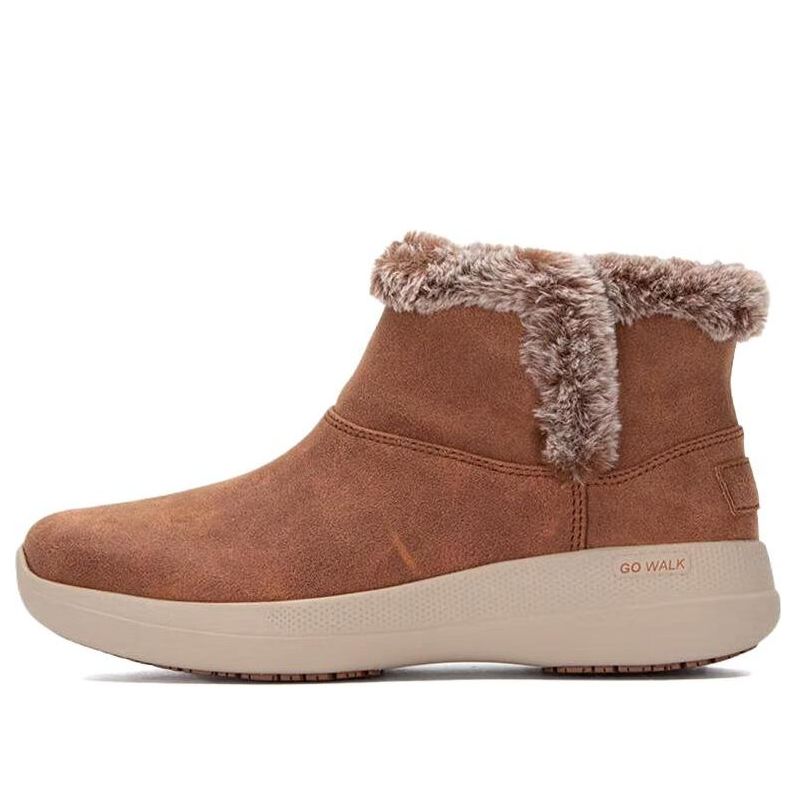 Кецове и обувки Skechers GO WALK Only One Faux Fur Ankle Boot Кафяво | 144660-CSNT