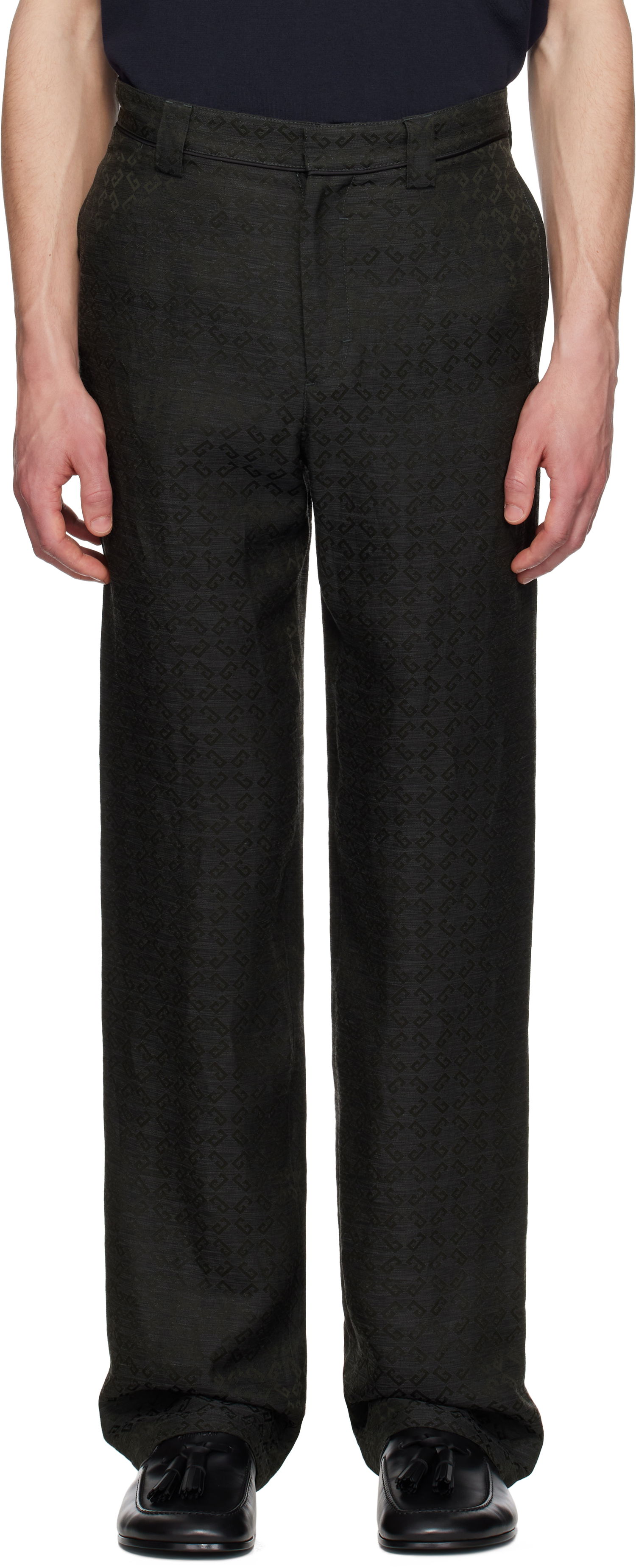 Панталони Givenchy Givenchy Monogram Chino Trousers Черно | BM51JY15WV021, 0