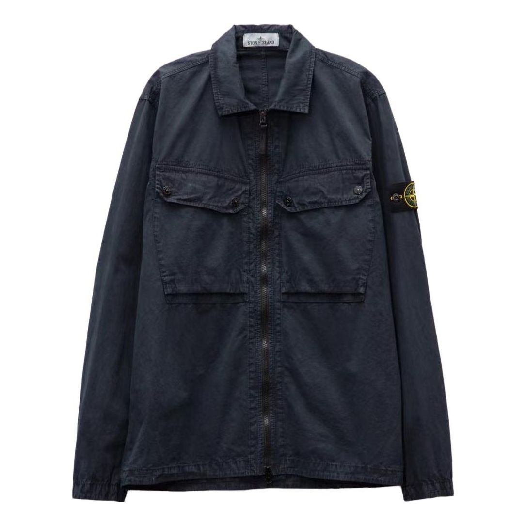 Риза Stone Island Stone Island Old Effect Overshirt Синьо | 7915102WN-V0120, 0