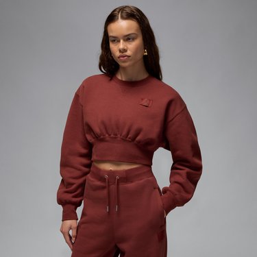 Пуловер Jordan Jordan Flight Fleece Cropped Sweatshirt Червено | FV7152-231, 0