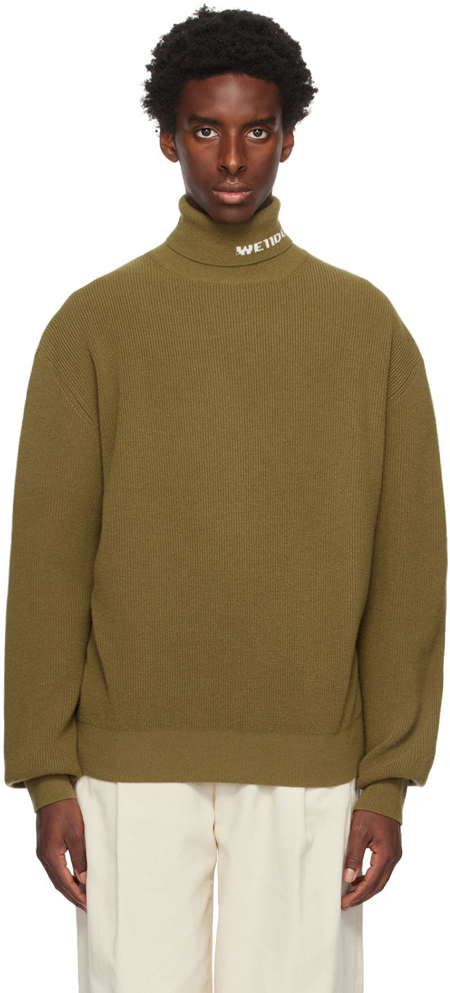 Пуловер We11done We11done Jacquard Turtleneck Sweater Зелено | WD-KT3-23-620-U-KK, 0