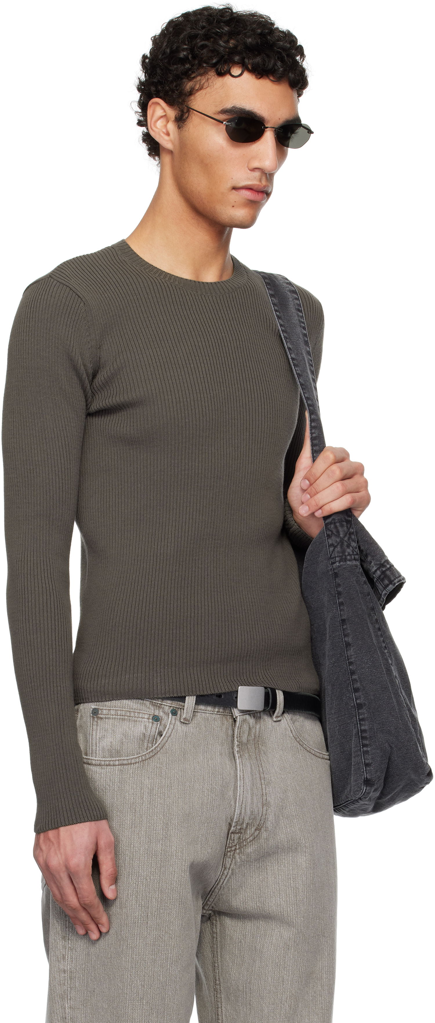 Пуловер OUR LEGACY Our Legacy Compact Roundneck Sweater Зелено | M2253CF, 1