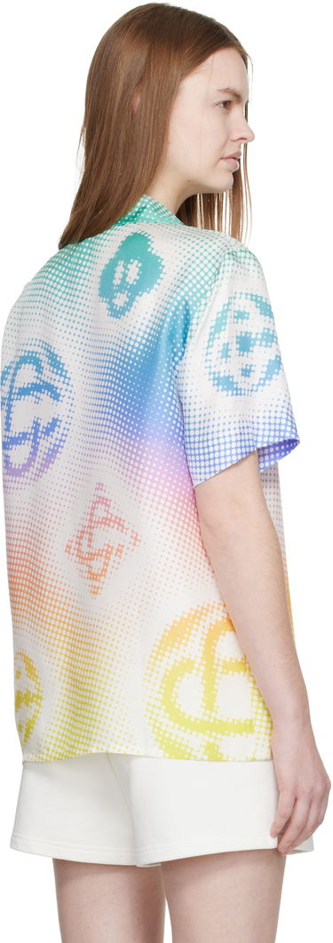 Риза Casablanca Halftone Logo Short Sleeve Silk Shirt Многоцветен | W-SP26-SH-200-02, 2