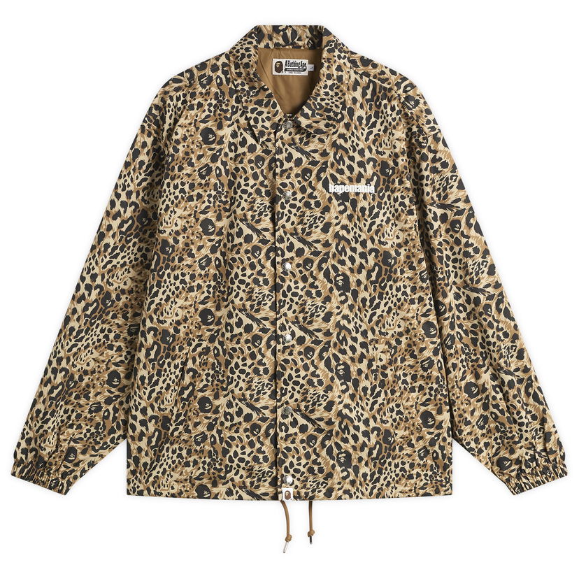 Яке BAPE A Bathing Ape Wild Leopard Coach Jacket Бежово | 001LJL801306M-BEI