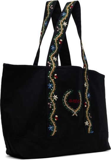 Голяма пазарска чанта Bode Bode Alpineflower Embroidered Canvas Tote Черно | MRF24AC034, 1