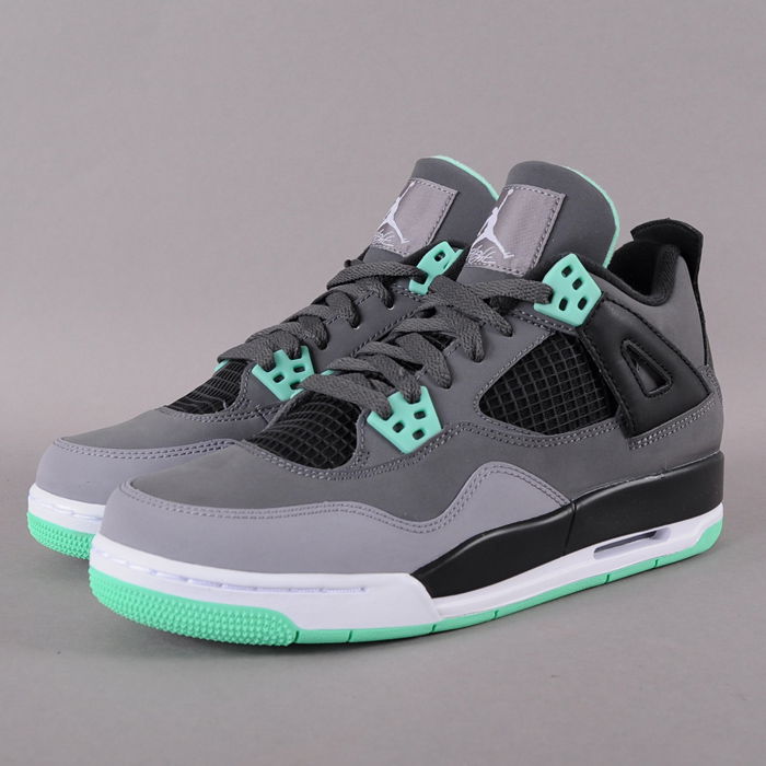 Кецове и обувки Jordan Air Jordan 4 Retro ''Green Glow'' GS Сиво | 408452 033, 1