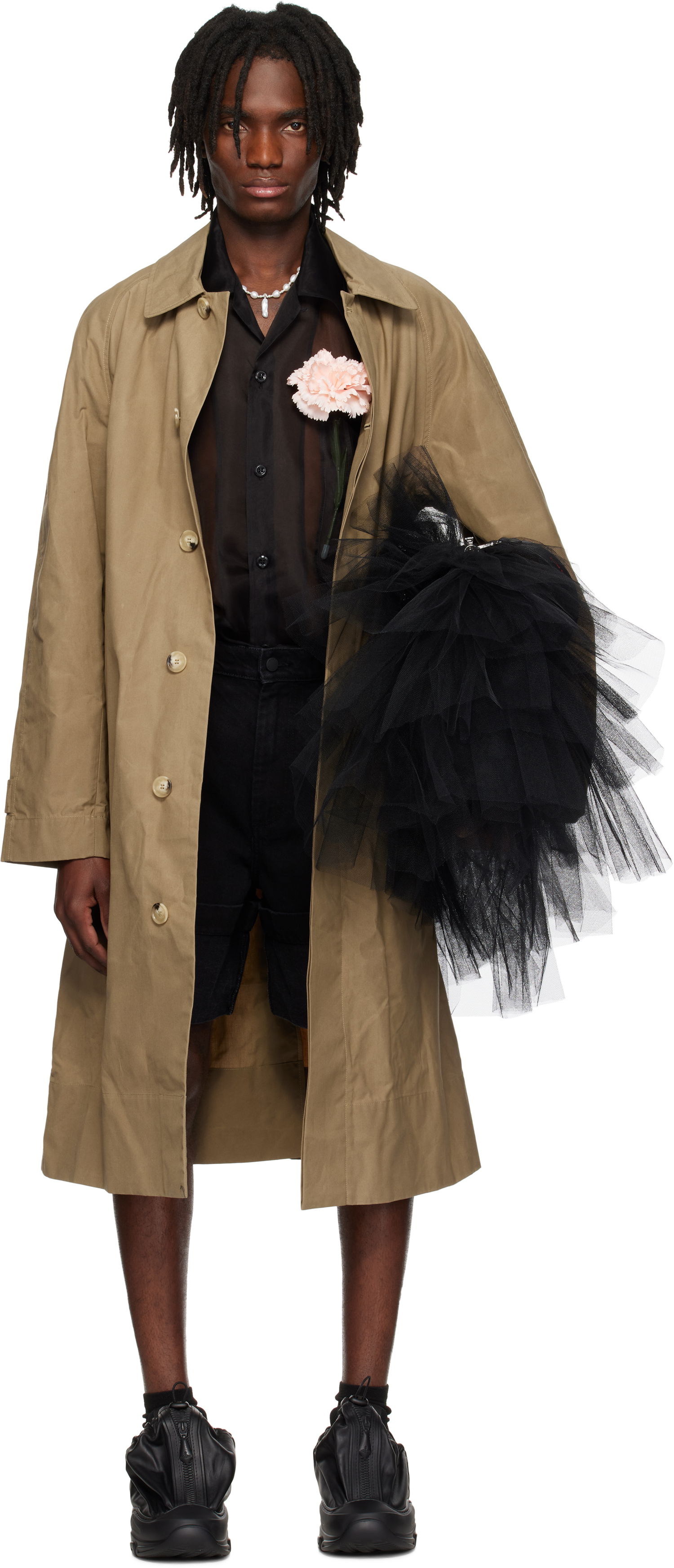 Тренчкот Simone Rocha Simone Rocha Car Trench Coat Бежово | 2068D 1247, 0