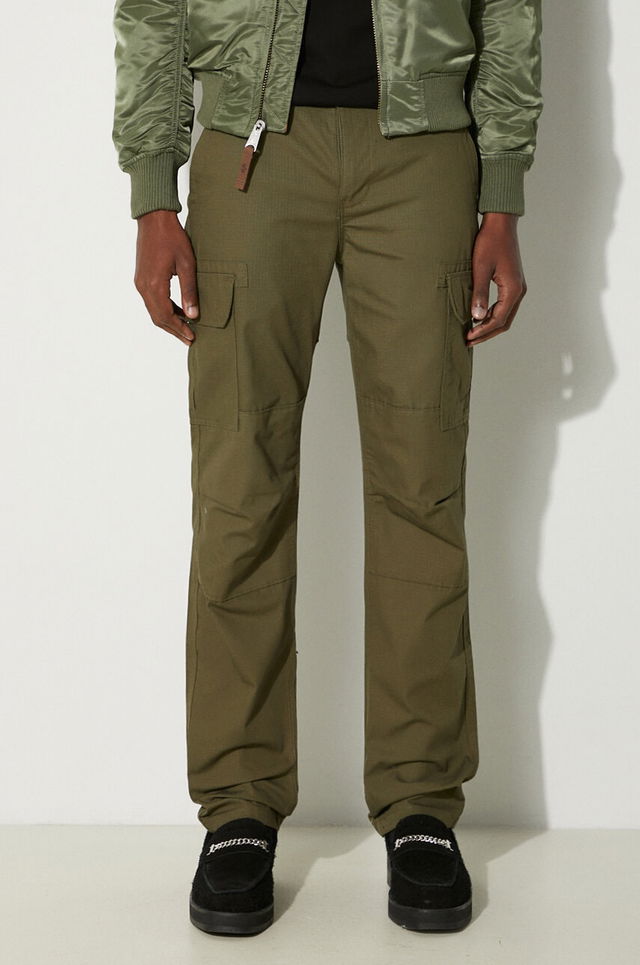 Cotton Straight Fit Cargo Pants with Knee Panels