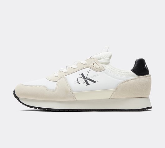 Кецове и обувки CALVIN KLEIN Retro Runner Trainer Бяло | YM0YM00553YAF